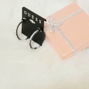 Guess Earrings - Rhinestone Hoop : New Bling